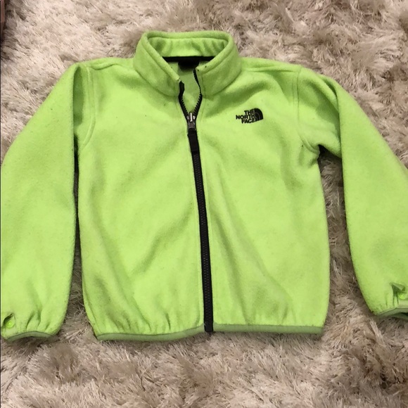 Neon Green Boys North Face Fleece 